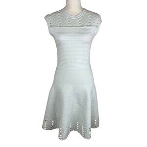 Ted Baker Mint Green Zaralie Jacquard Panel Skater Dress Size 8